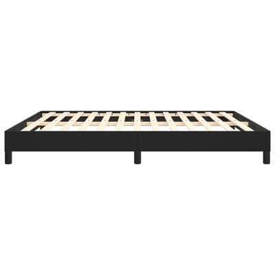 vidaXL Bed Frame without Mattress Black 183x213 cm Faux Leather