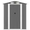 vidaXL Garden Shed Light Grey 192x191x223 cm Galvanised Steel