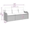 vidaXL Garden Sofa Set with Cushion 3 pcs Brown Poly rattan