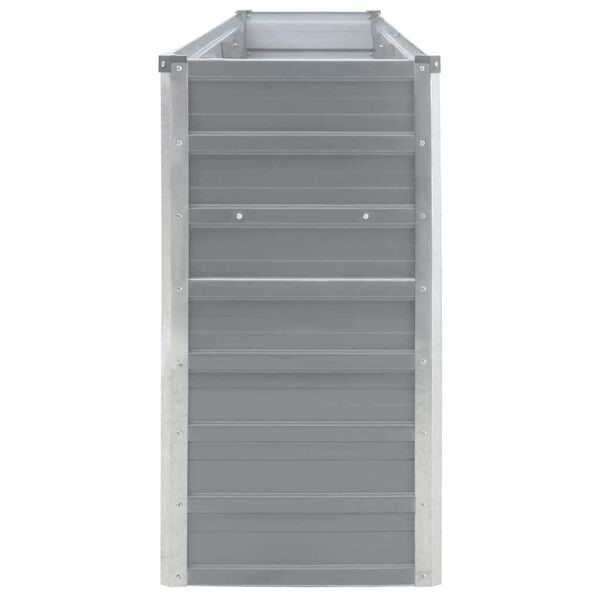 vidaXL Raised Garden Bed 320x40x77 cm Galvanised Steel Grey