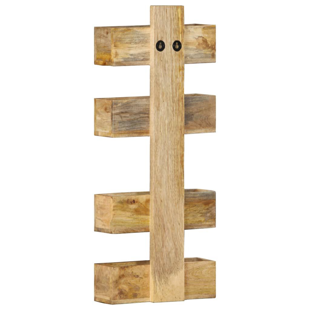 vidaXL Magazine Wall Rack 30x11x72 cm Solid Mango Wood