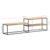 vidaXL TV Cabinet 180x30x50 cm Rough Mango Wood