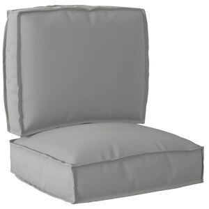 vidaXL Pallet Cushion Set 2 pcs Grey Oxford Fabric