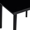 vidaXL 3 Piece Garden Dining Set with Cushions Black Poly Rattan Glass
