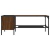 vidaXL Coffee Table with Rack Brown Oak 100x51x40 cm Engineered Wood