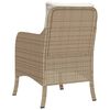 vidaXL Garden Chairs with Cushions 2 pcs Beige Poly Rattan