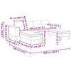 Sofa Set 3 pcs Dark grey Fabric