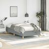 vidaXL Bed Frame without Mattress Light Grey 100x190 cm Twin Fabric