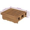 vidaXL Folding Sun Lounger with Cushion Solid Acacia Wood