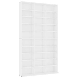 vidaXL CD Cabinet White 102x16x177.5 cm Engineered Wood