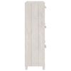 vidaXL Shoe Cabinet HAMAR White 59.5x35x117 cm Solid Wood Pine