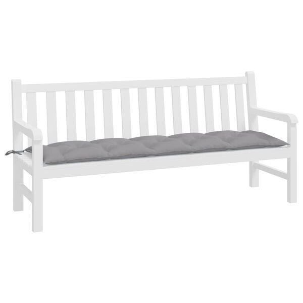vidaXL Garden Bench Cushion Grey 180x50x7 cm Oxford Fabric