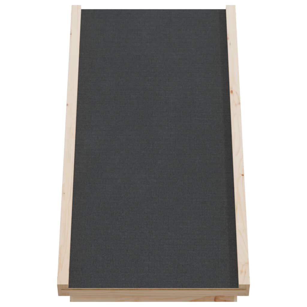 vidaXL Dog Ramp Grey 70x35 cm Solid Wood Fir