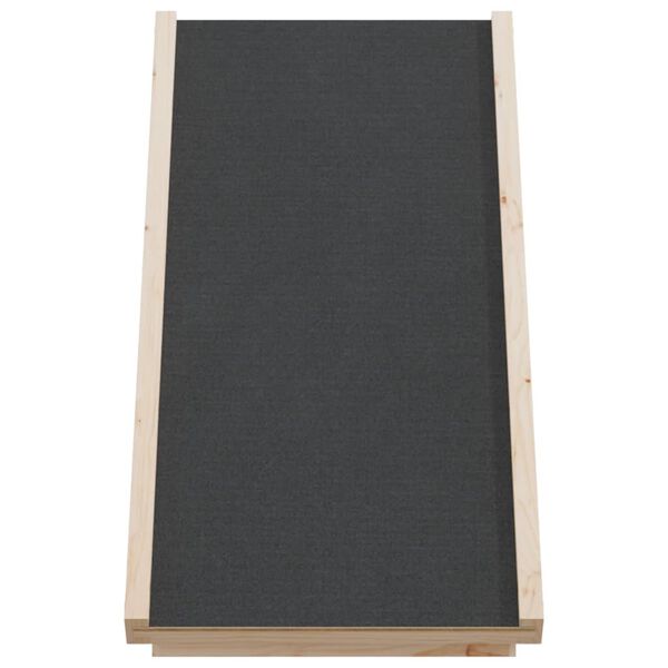vidaXL Dog Ramp Grey 70x35 cm Solid Wood Fir