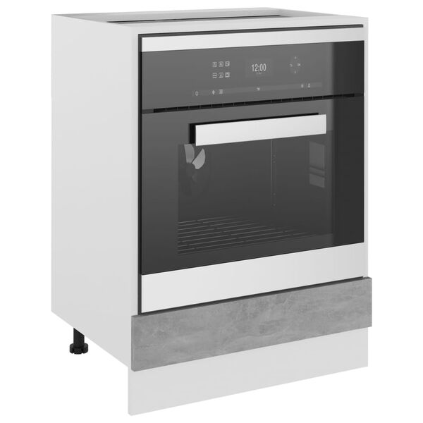vidaXL Oven Cabinet Lyon Concrete Grey 60x46x81.5 cm Engineered Wood