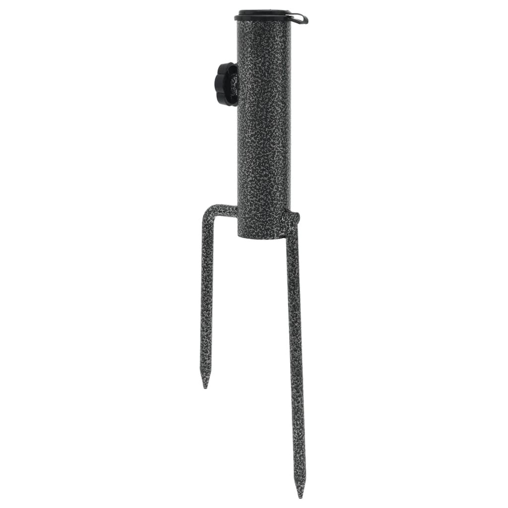 vidaXL Parasol Stands with Spikes 2 pcs 9x35 cm Galvanised Steel
