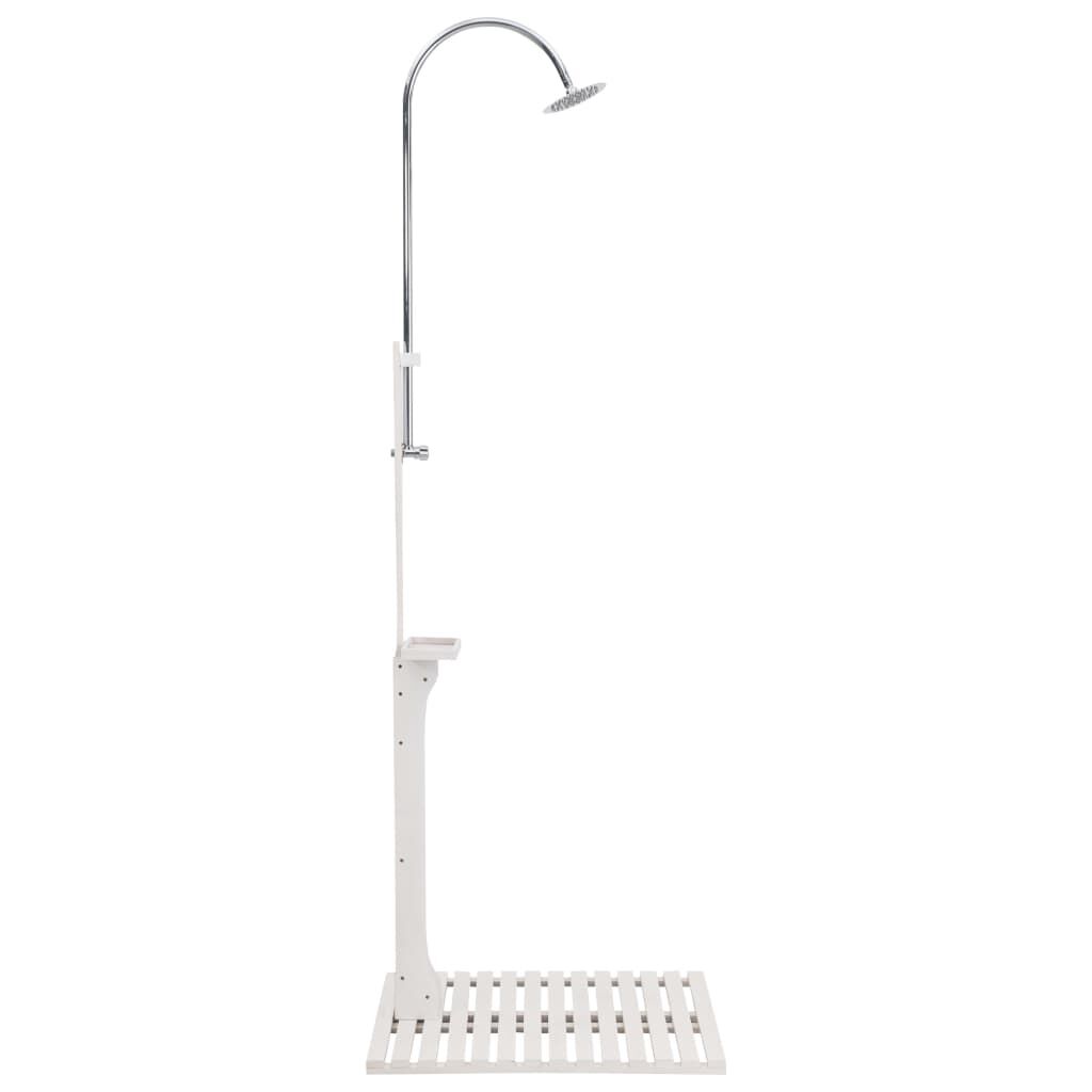 vidaXL Garden Shower White Wood