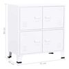 vidaXL Industrial Storage Chest White 75x40x80 cm Steel