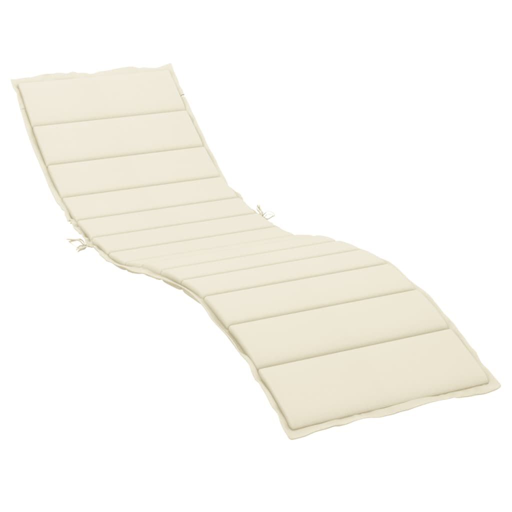 vidaXL Sun Lounger Cushion Cream 200x70x3cm Oxford Fabric