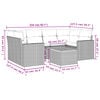 vidaXL 7 Piece Garden Sofa Set with Cushions Grey Poly Rattan