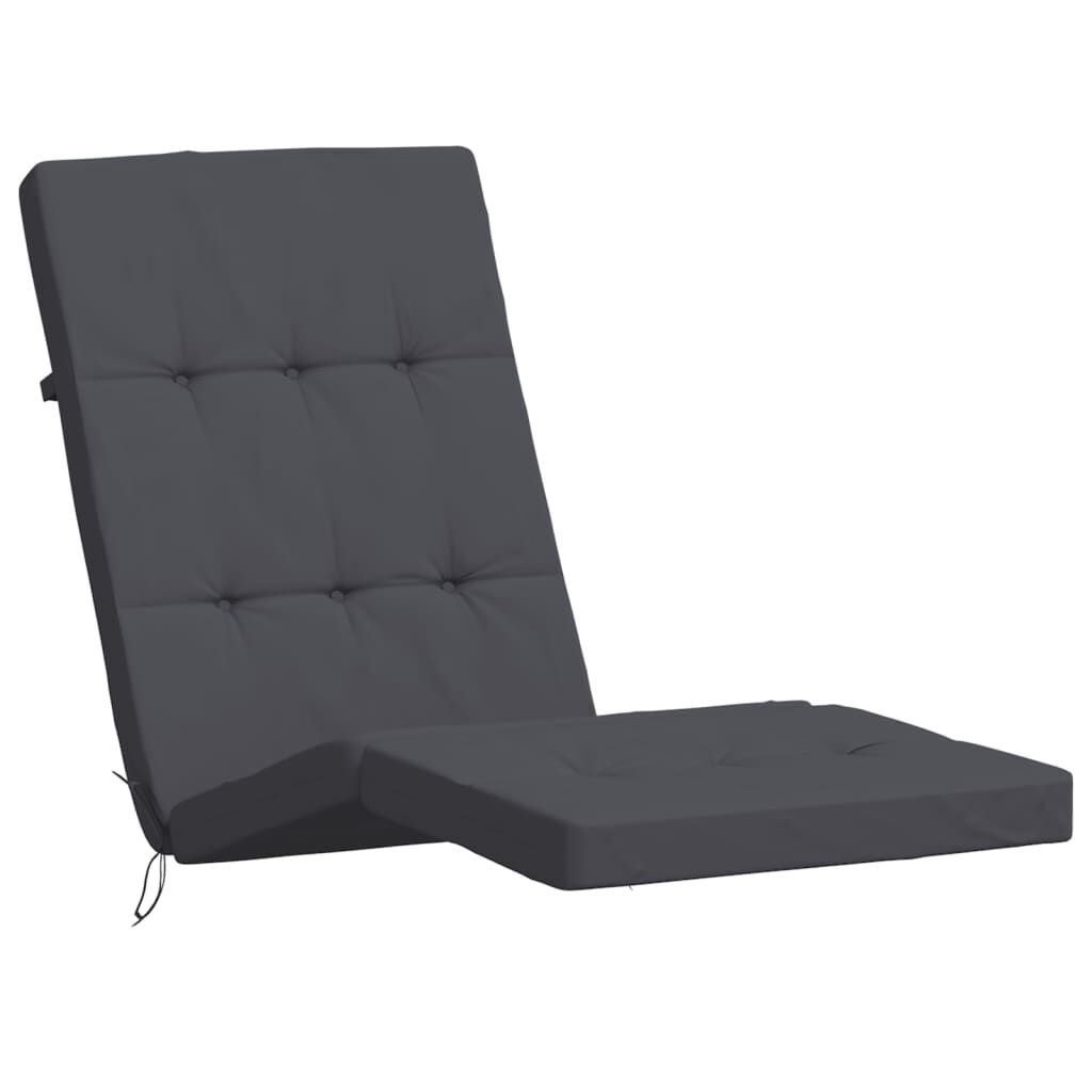 vidaXL Deck Chair Cushions 2 pcs Anthracite Oxford Fabric