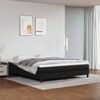 vidaXL Box Spring Bed with Mattress Black 183x213 cm Faux Leather