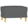 vidaXL Sofa Chair with Footstool Dark Grey 60 cm Fabric