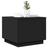vidaXL Coffee Table with LED Lights Black 50x50x40 cm