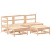 vidaXL 5 Piece Garden Lounge Set with Cushions Solid Wood