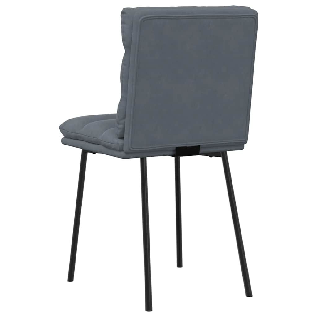 vidaXL Dining Chairs 4 pcs Dark Grey Velvet