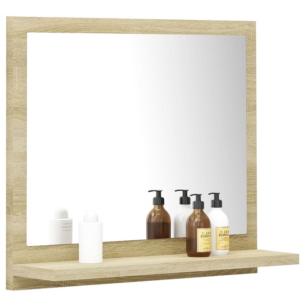 vidaXL Bathroom Mirror Sonoma Oak 40x10.5x37 cm Engineered Wood