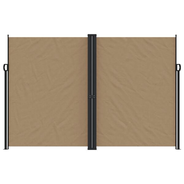 vidaXL Retractable Side Awning Taupe 220x1000 cm
