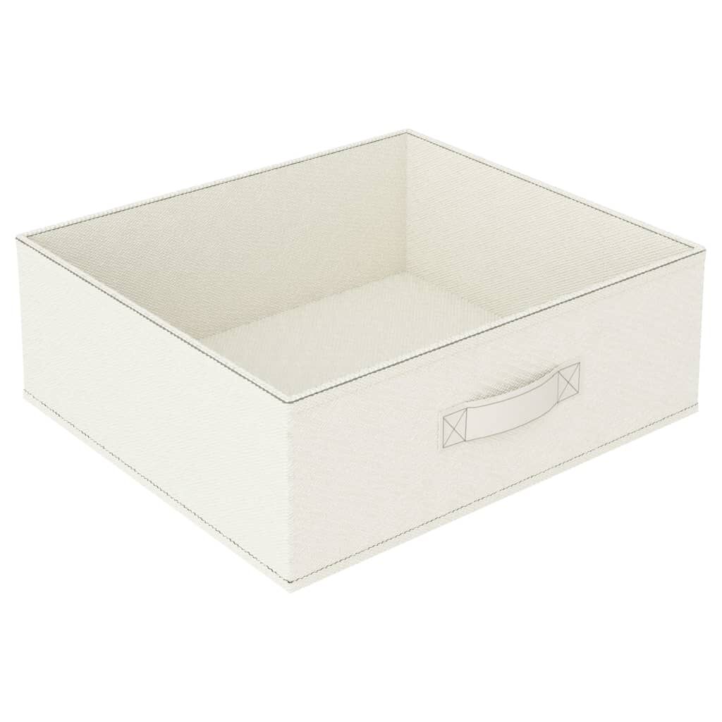 vidaXL Storage Rack with 4 Fabric Baskets Steel Cream