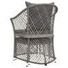 vidaXL 2 Piece Garden Lounge Set with Cushions Grey Poly Rattan