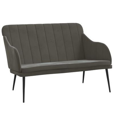 vidaXL Bench Dark Grey 110x76x80 cm Velvet