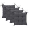 vidaXL Garden Chairs with Anthracite Cushions 3 pcs Solid Teak Wood