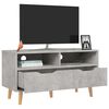 vidaXL TV Cabinet Concrete Grey 90x40x48.5 cm Engineered Wood