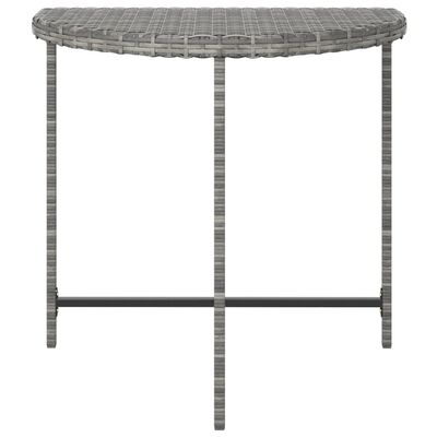 vidaXL Garden Table Grey 80x50x75 cm Poly Rattan