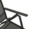 vidaXL 3 Piece Garden Lounge Set Textilene and Aluminium Black