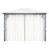 vidaXL Gazebo with Curtain 300x300 cm Cream Aluminium