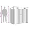 vidaXL Garden Shed Green Metal