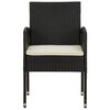 vidaXL 7 Piece Outdoor Dining Set Poly Rattan Black