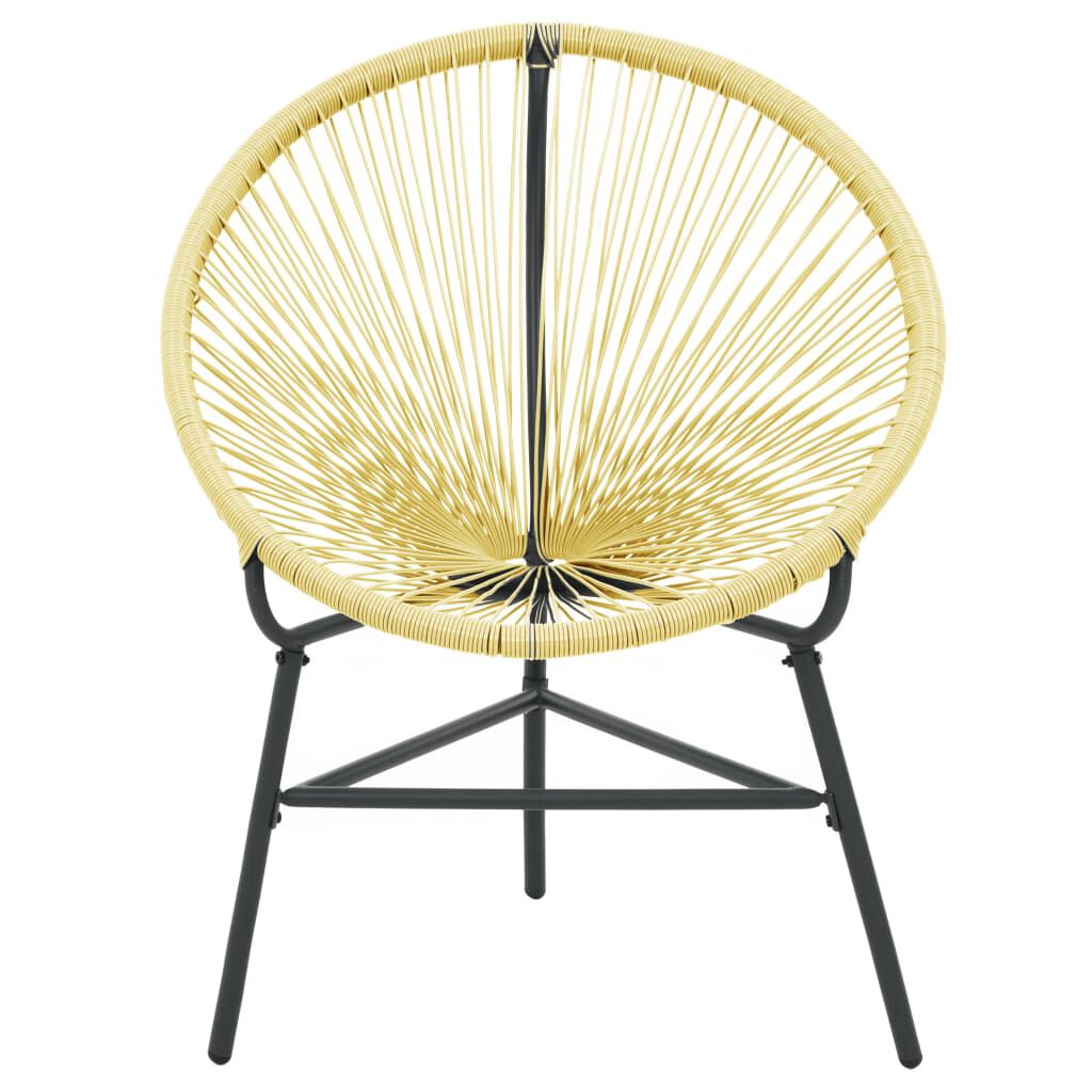 vidaXL Garden Acapulco Chair Poly Rattan Beige