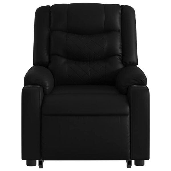vidaXL Electric Stand up Massage Recliner Chair Black Faux Leather