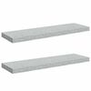 vidaXL Floating Wall Shelves 2 pcs Concrete Grey 80x23.5x3.8 cm MDF