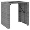 vidaXL 5 Piece Garden Bar Set with Cushions Grey Poly Rattan