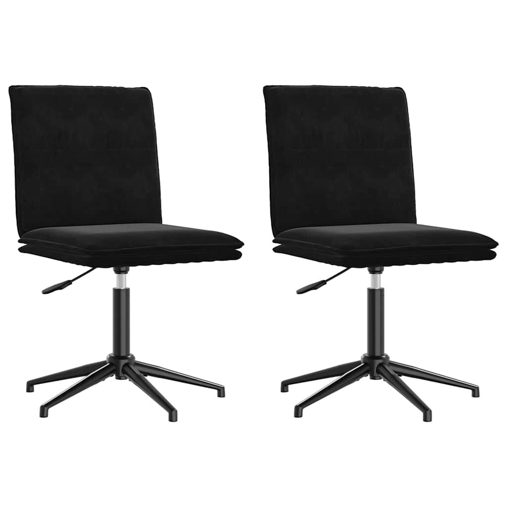 vidaXL Dining Chairs 2 pcs Black Velvet