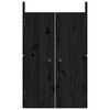 vidaXL Outdoor Kitchen Doors MEPPEL Black 50x9x82 cm Solid Wood Pine