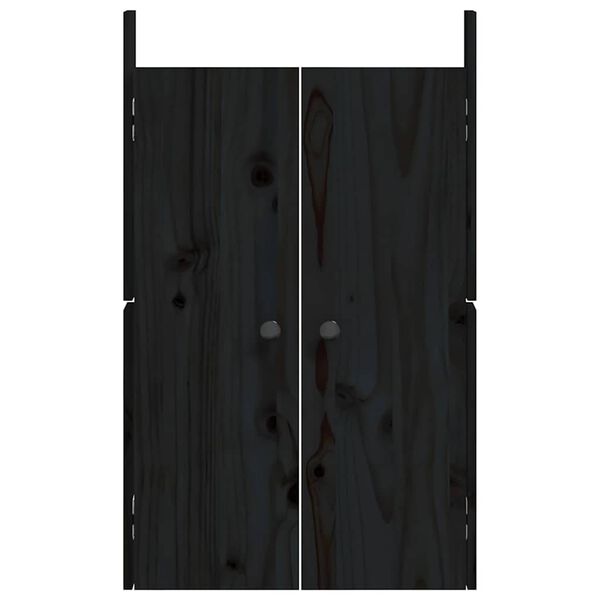 vidaXL Outdoor Kitchen Doors MEPPEL Black 50x9x82 cm Solid Wood Pine