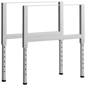 vidaXL Adjustable Work Bench Frames 2 pcs Metal 85x(69-95.5) cm Grey